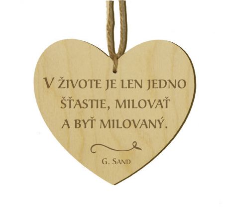 Srdiečko s citátom