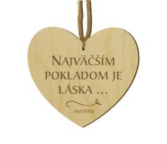 Srdiečko s citátom
