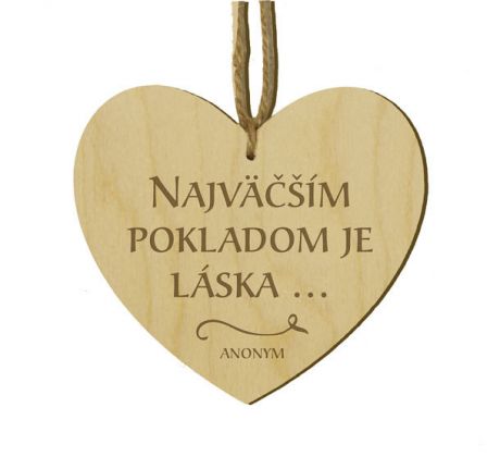 Srdiečko s citátom