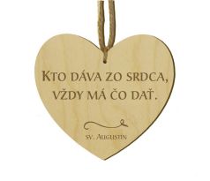 Srdiečko s citátom
