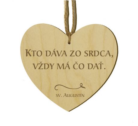 Srdiečko s citátom