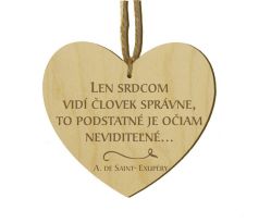 Srdiečko s citátom