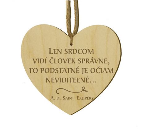 Srdiečko s citátom
