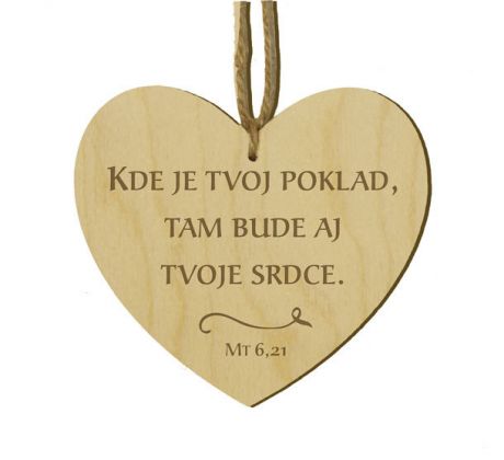 Srdiečko s citátom
