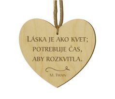 Srdiečko s citátom