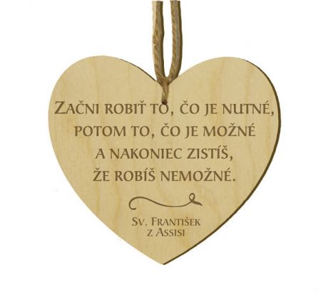 Srdiečko s citátom