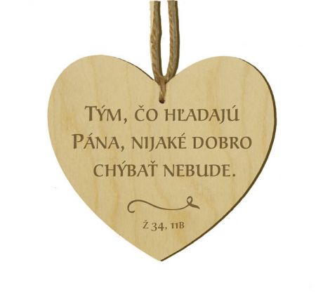 Srdiečko s citátom