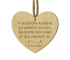 Srdiečko s citátom