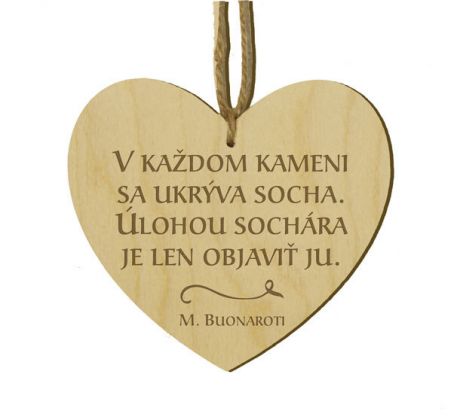 Srdiečko s citátom