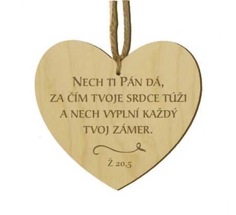Srdiečko s citátom