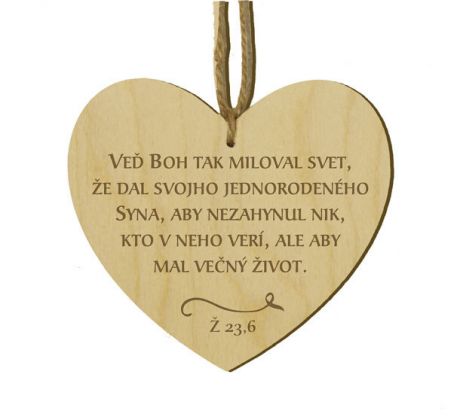 Srdiečko s citátom