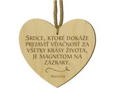 Srdiečko s citátom