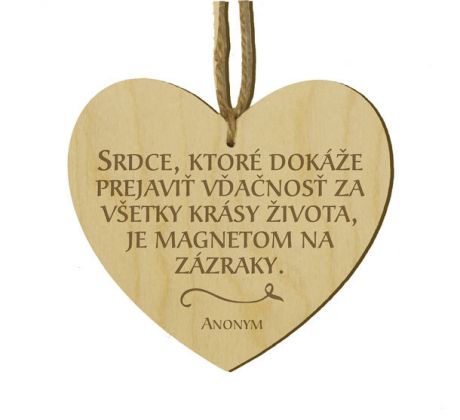 Srdiečko s citátom