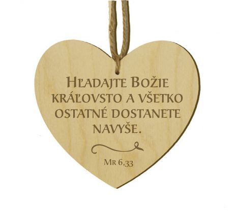 Srdiečko s citátom